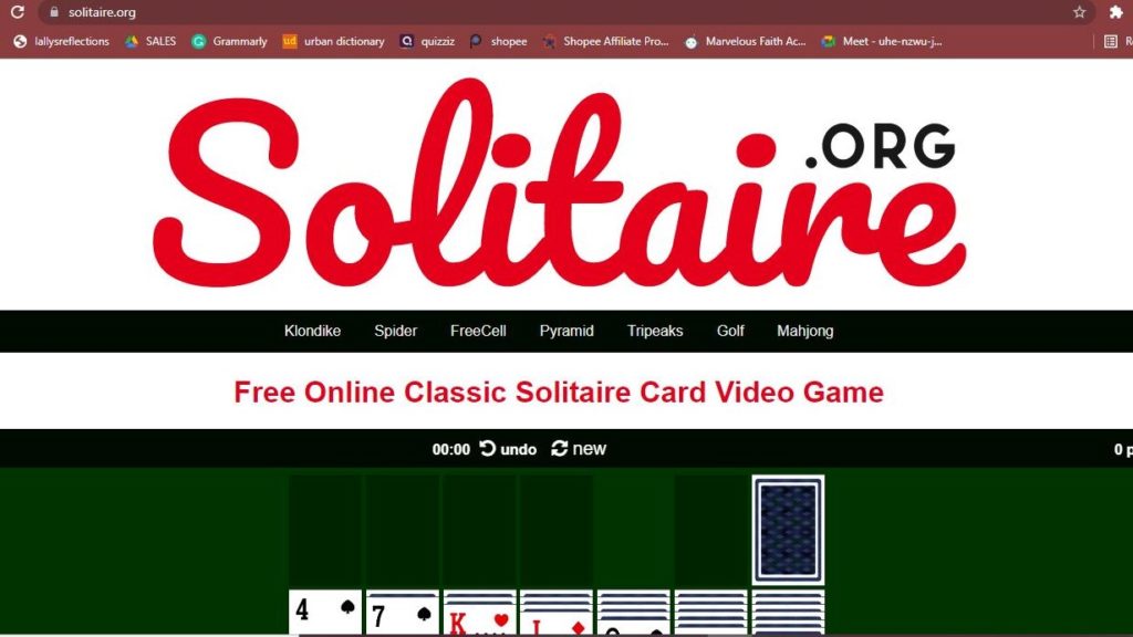 play solitaire  Solitaire card game, Playing solitaire, Killing time