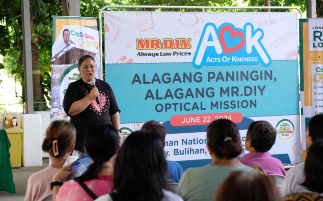 Alagang Paningin, Alagang MR.DIY” Optical Mission brings clarity to CarSiGMA Communities